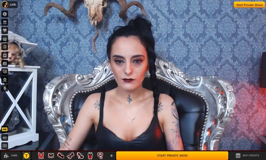 On LiveJasmin you can move choose your favorite goth cam girl 